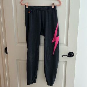 Aviator nation women's xs lightning bolt sweatpants